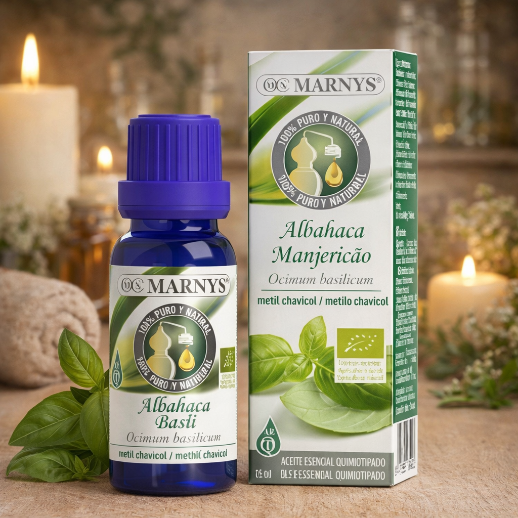 aceite esencial de albahaca marnys ocimum basilicum l 15 ml