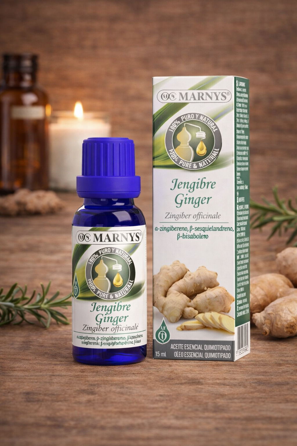 aceite esencial de jengibre marnys zingiber officinale 15 ml